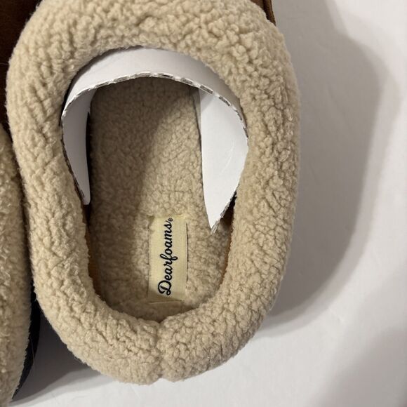 New Men’s Dearfoams Brown Slippers Slip Ons.  size 9-10.NWTS - Picture 4 of 9